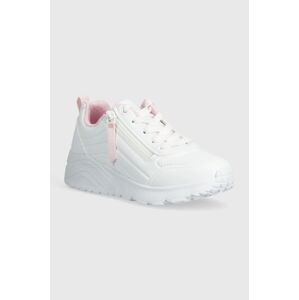 Dětské sneakers boty Skechers UNO LITE EASY ZIP bílá barva