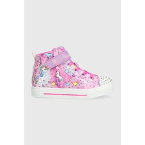 Dětské tenisky Skechers TWINKLE SPARKS UNICORN DAYDREAM růžová barva