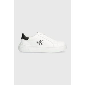 Dětské sneakers boty Calvin Klein Jeans bílá barva