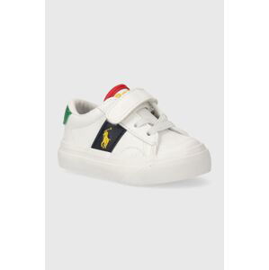 Dětské sneakers boty Polo Ralph Lauren bílá barva