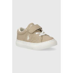 Dětské sneakers boty Polo Ralph Lauren béžová barva