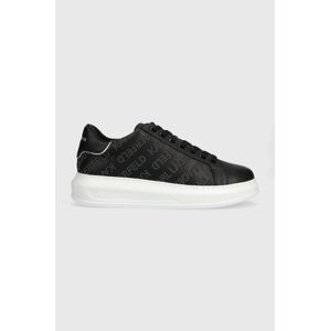 Kožené sneakers boty Karl Lagerfeld KAPRI MENS černá barva, KL52571