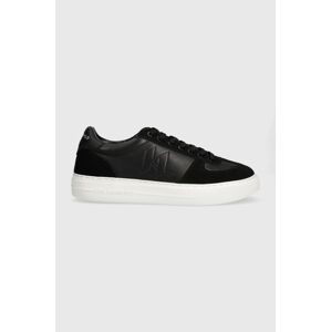 Kožené sneakers boty Karl Lagerfeld T/KAP černá barva, KL51424