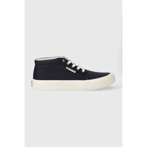 Sneakers boty Tommy Jeans TJM MID CUT CANVAS COLOR tmavomodrá barva, EM0EM01412