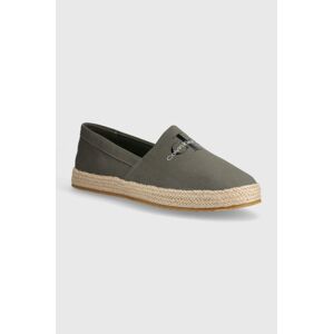 Espadrilky Calvin Klein Jeans ESPADRILLE SLIPON ML zelená barva, YM0YM00935