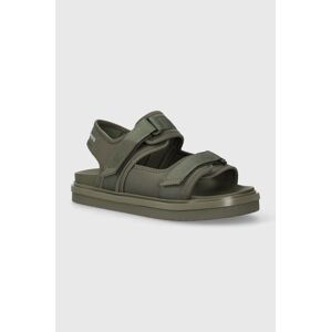 Sandály Calvin Klein Jeans SANDAL VELCRO NP IN MR pánské, zelená barva, YM0YM00940