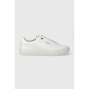 Kožené sneakers boty Pepe Jeans PMS00007 bílá barva, CAMDEN BASIC M