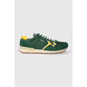Sneakers boty Pepe Jeans PMS31046 zelená barva, BRIT FUN M