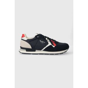 Sneakers boty Pepe Jeans PMS40007 tmavomodrá barva, BRIT ROAD M