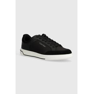 Sneakers boty Calvin Klein LOW TOP LACE UP MIX černá barva, HM0HM01395