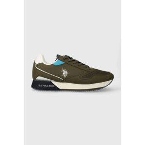 Sneakers boty U.S. Polo Assn. NOBIL zelená barva, NOBIL003M 4HY5