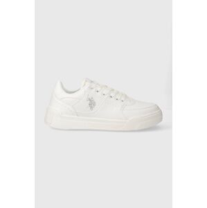 Sneakers boty U.S. Polo Assn. NOLE bílá barva, NOLE003M 4YN1