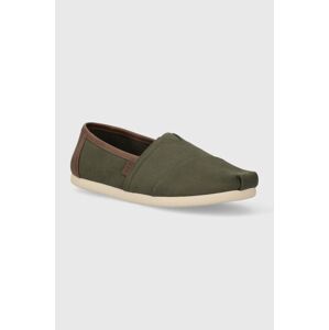 Espadrilky Toms Alpargata zelená barva, 10020879