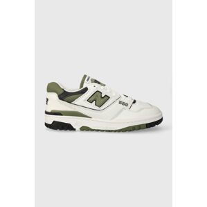 Kožené sneakers boty New Balance 550 bílá barva, BB550DOB