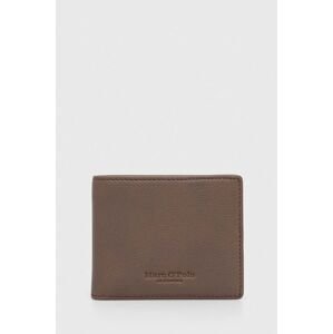 Kožená peněženka Marc O'Polo šedá barva
