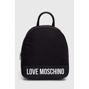 Batoh Love Moschino dámský, černá barva, malý, s potiskem