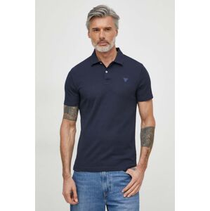 Polo tričko Guess NOLAN tmavomodrá barva, M4GP66 KC701