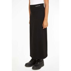 Dětská sukně Calvin Klein Jeans černá barva, maxi