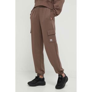 Tepláky adidas Originals Cargo Jogger hnědá barva, s aplikací, IR5909