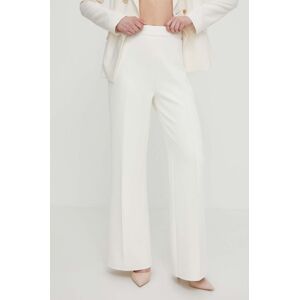 Kalhoty Calvin Klein dámské, béžová barva, široké, high waist, K20K207067