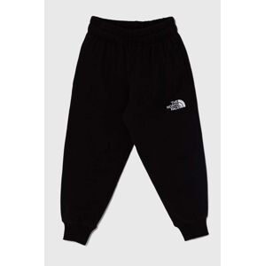 Dětské bavlněné tepláky The North Face OVERSIZED JOGGERS černá barva