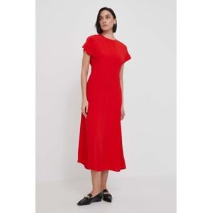 Šaty Tommy Hilfiger červená barva, maxi
