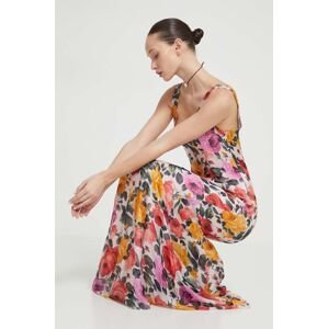 Hedvábné šaty Blugirl Blumarine maxi, RA4189.T3079