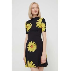 Šaty Desigual MARGARITAS černá barva, mini, 24SWVK70