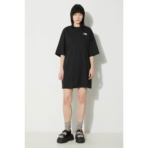 Šaty The North Face W S/S Essential Oversize Tee Dress černá barva, mini, oversize, NF0A87NFJK31