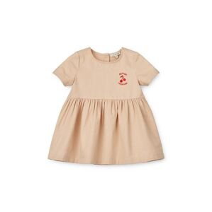 Dětské bavlněné šaty Liewood Livia Baby Dress červená barva, mini