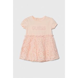 Dívčí šaty Guess oranžová barva, mini