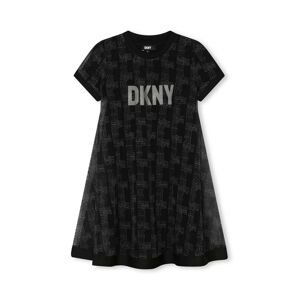 Dívčí šaty Dkny černá barva, mini