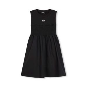 Dívčí šaty Dkny černá barva, midi