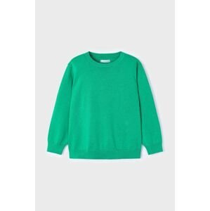 Dětský bavlněný svetr Mayoral zelená barva, lehký