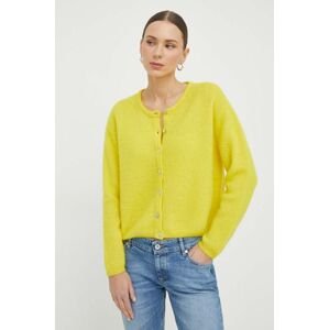 Vlněný svetr American Vintage žlutá barva, lehký