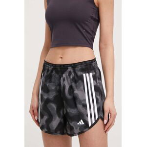 Běžecké šortky adidas Performance Own the Run šedá barva, medium waist, IK5011