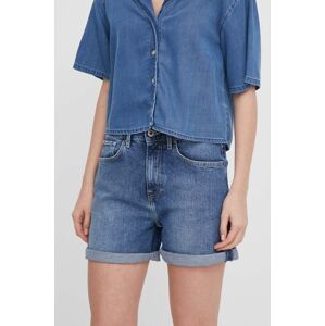 Džínové šortky Pepe Jeans SKINNY SHORT HW dámské, hladké, high waist, PL801121HU5