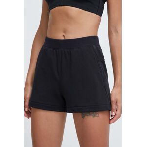 Tréninkové šortky Calvin Klein Performance černá barva, hladké, medium waist