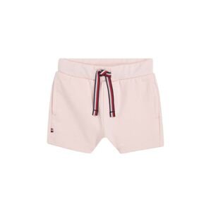 Kojenecké šortky Tommy Hilfiger růžová barva, hladké
