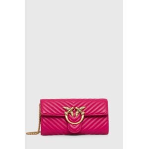 Kožená kabelka Pinko růžová barva, 100062.A0GK