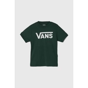 Dětské bavlněné tričko Vans BY VANS CLASSIC BOYS zelená barva, s potiskem