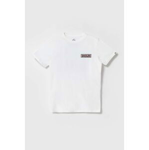 Dětské bavlněné tričko Quiksilver MAROONEDYTH bílá barva, s potiskem