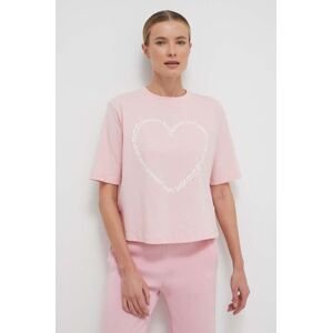 Bavlněné tričko Guess GRAPHIC růžová barva, V4RI07 K8FQ4
