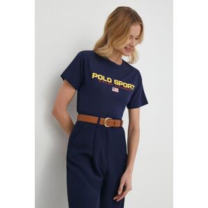 Bavlněné tričko Polo Ralph Lauren tmavomodrá barva, 211936915