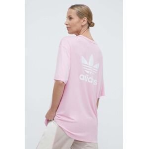 Tričko adidas Originals Trefoil Tee růžová barva, IR8067