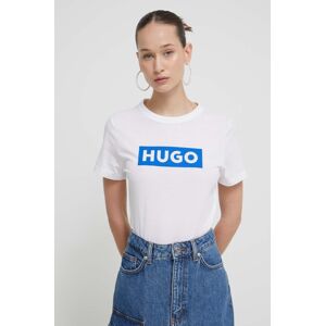 Bavlněné tričko Hugo Blue bílá barva, 50510772