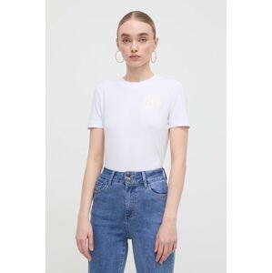Tričko Versace Jeans Couture bílá barva, 76HAHT02 CJ03T