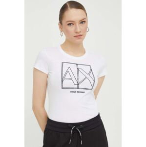 Bavlněné tričko Armani Exchange bílá barva, 3DYT38 YJ8QZ