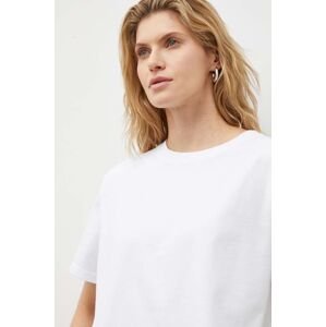 Bavlněné tričko American Vintage T-SHIRT DROIT MC COL ROND bílá barva, FIZ02AE24