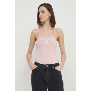 Body Calvin Klein Jeans dámské, růžová barva